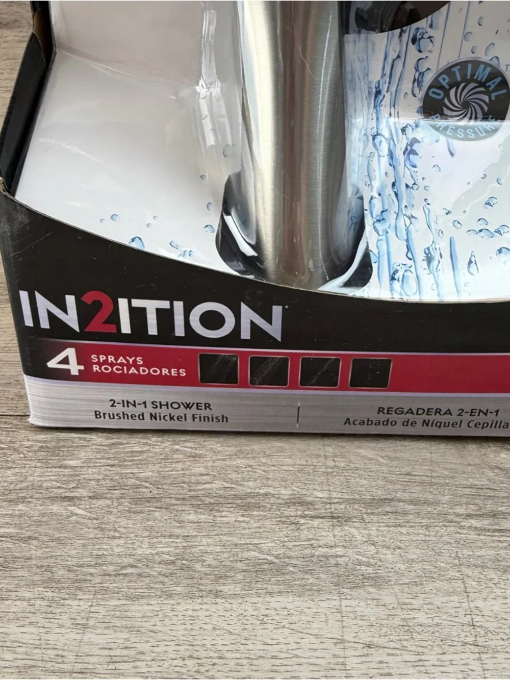 NEW Delta In2ition 2-in-1 Shower Head Brushed Nickel 4 Spray Settings 75955SN